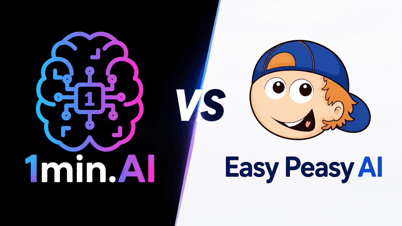 Easy Peasy AI alternative comparison with 1min.AI multi-model AI workspace