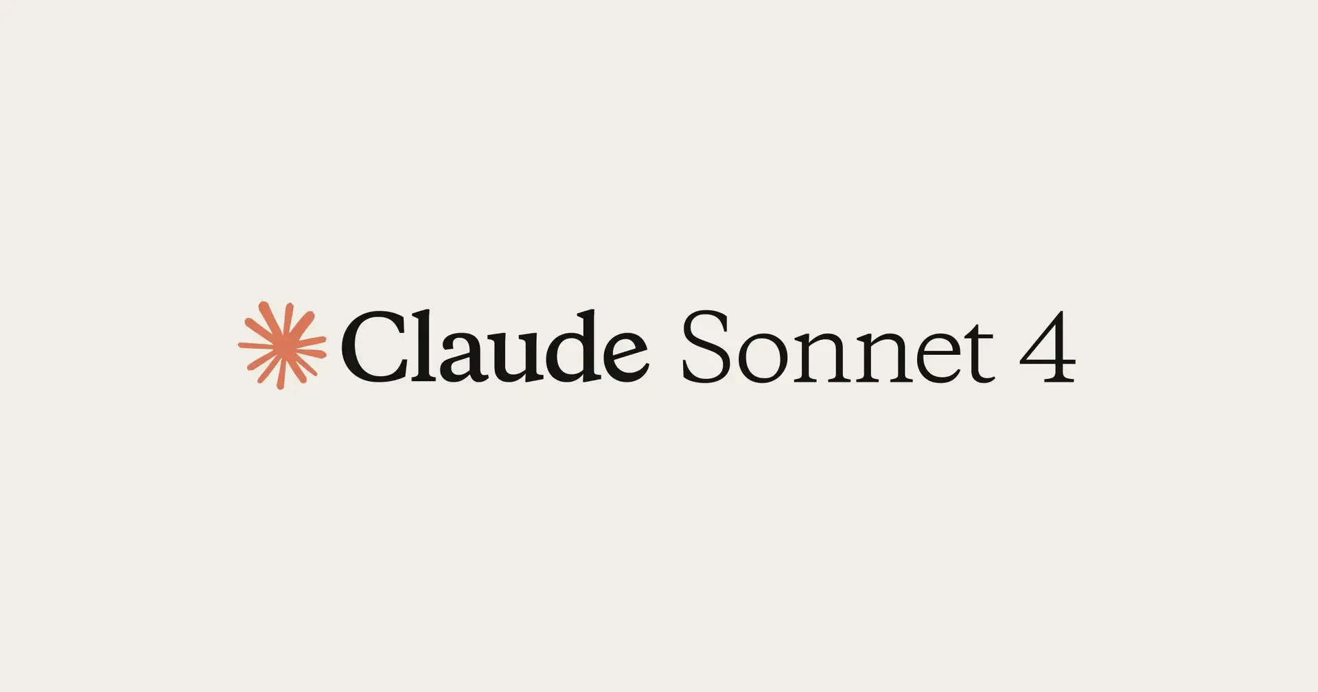 Orange star icon next to 'Claude Sonnet 4' text on a light background.