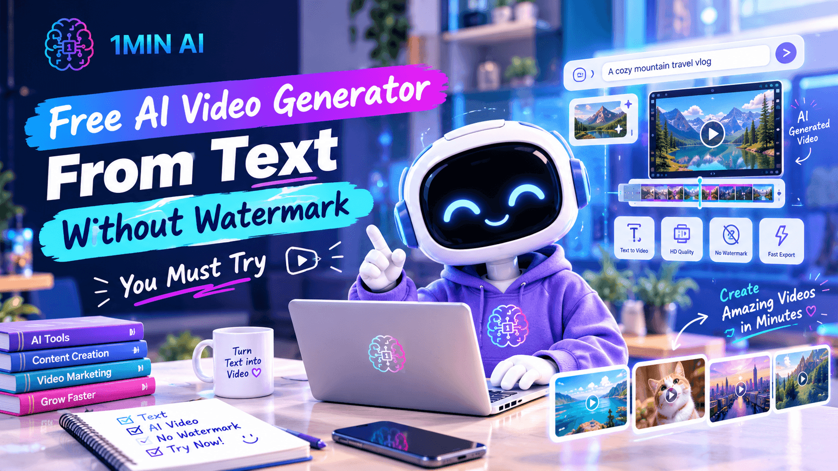 Free AI Video Generator From Text Without Watermark