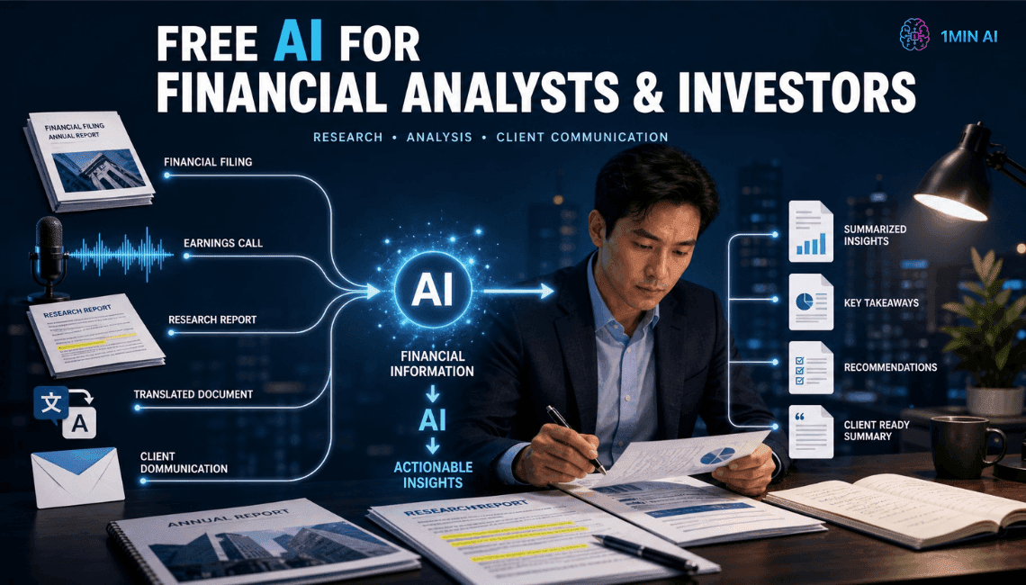 Man uses AI tools for financial analysis and investment research.