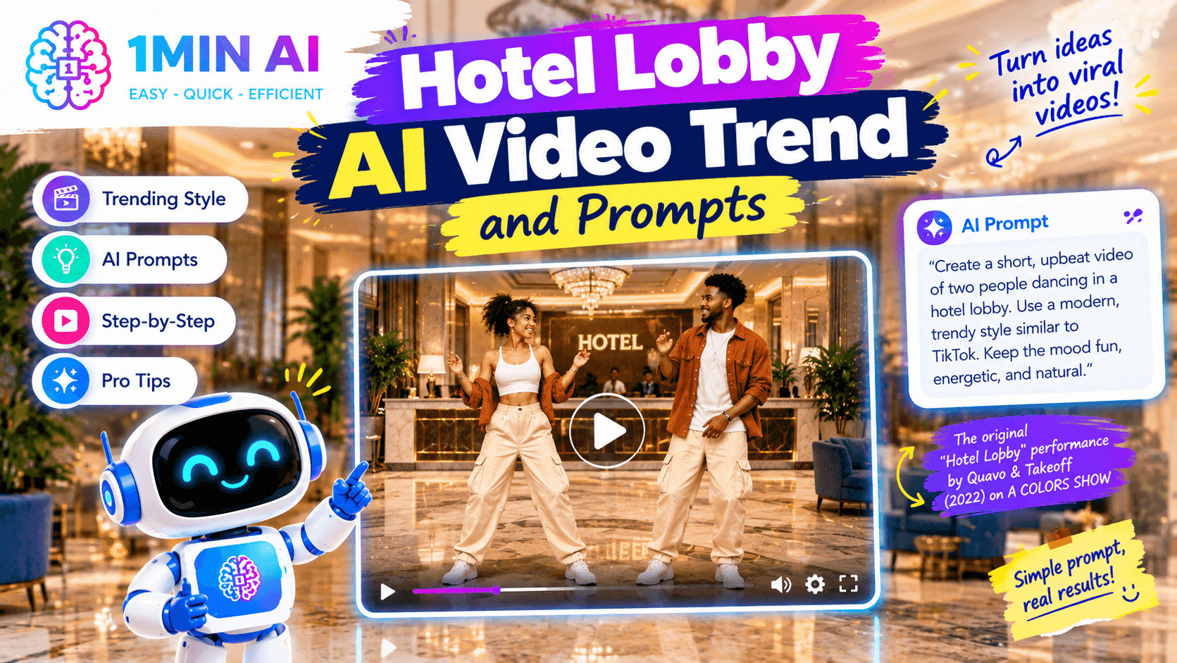 Hotel Lobby AI Video Trend and Best Prompts