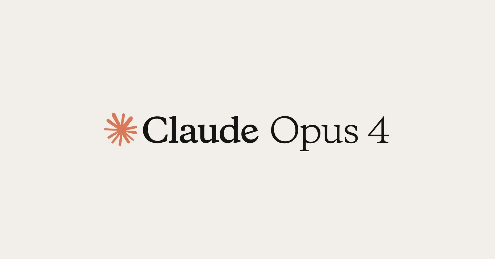 Orange star-like icon next to 'Claude Opus 4' text on a light background.