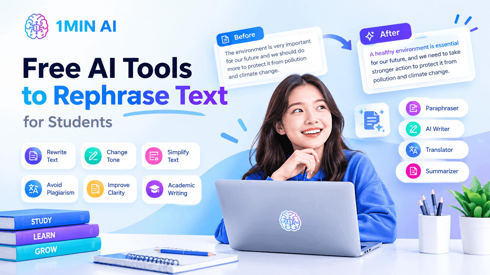 Free AI Tools to Rephrase Text for Students