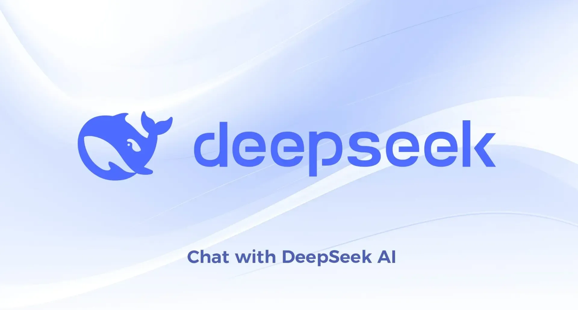 DeepSeek AI logo featuring a blue whale icon and the text 'Chat with DeepSeek AI'.