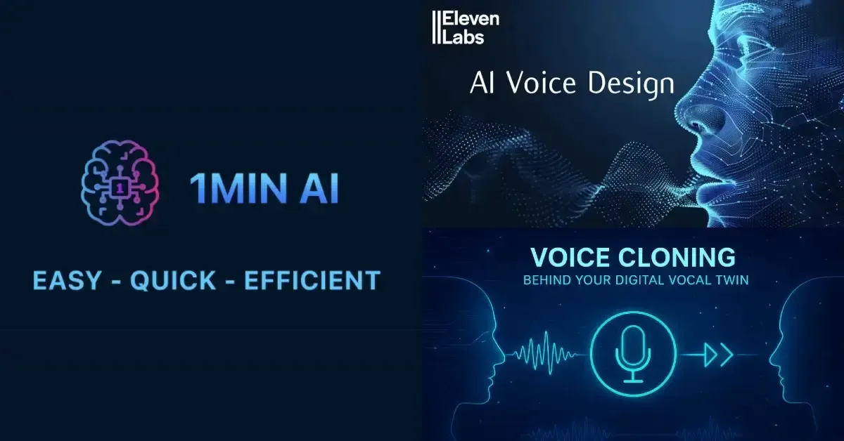 Eleven Labs AI voice design and cloning, showcasing quick and efficient AI tools.