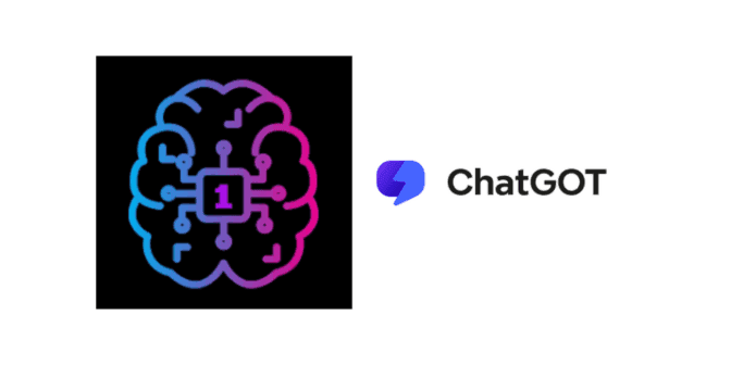 Logo featuring a gradient circuit-brain with a microchip and '1', next to 'ChatGOT' text.